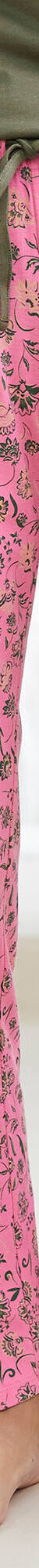 Pantalon pyjama imprimé fleuri "Bohème" (rose indien / kaki) Pantalon pyjama imprimé fleuri "Bohème" (rose indien / kaki)